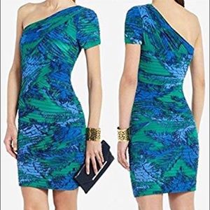2/$15 BCBGMaxAzria sz XS Mia 1-shoulder dress